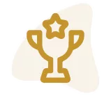 Trophy icon representing customer satisfaction