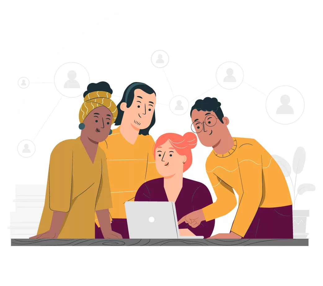 Illustration of Maxis Technology's 24/7 Help Desk service