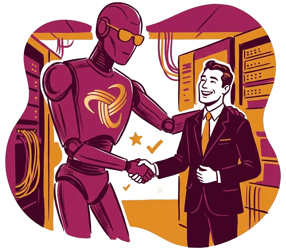 Illustration inviting companies to become Maxis Technology partners